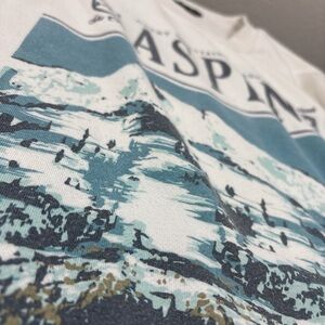 Aspen Graphic Sweatshirt - White and Blue